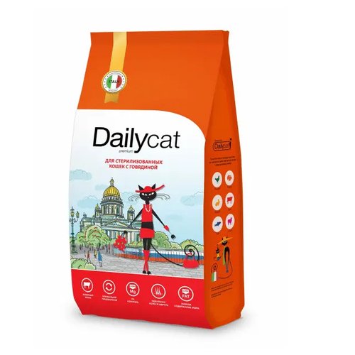 Daily Cat Casual сухой корм для взрослых стерилизованных кошек с говядиной