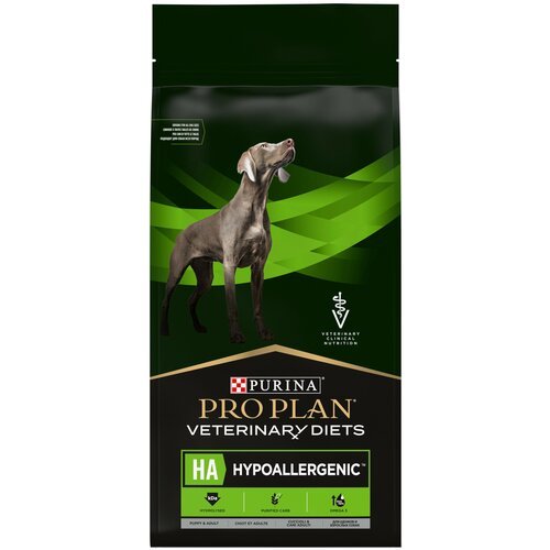 Сухой корм PRO PLAN HA HYPOALLERGENIC для щенков И взрослых собак для снижения пищевой непереносимости 1,3 кг.