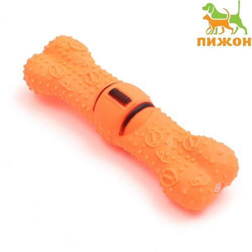 Игрушка пищащая 'Мегакость' для собак, 22,5 см, оранжевая