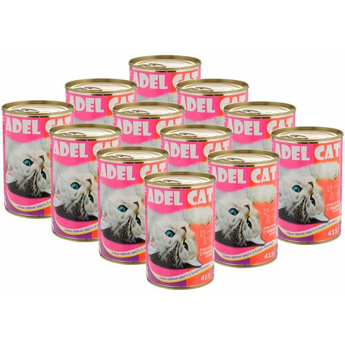 ADEL CAT для взрослых кошек с говядиной в соусе (415 гр х 12 шт)