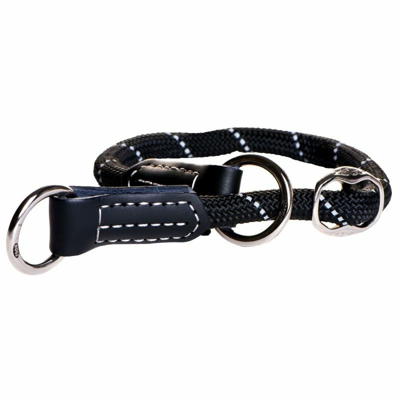 Rogz Полуудавка для собак ROGZ Rope M-9мм (Черный) обхват шеи 300-350мм