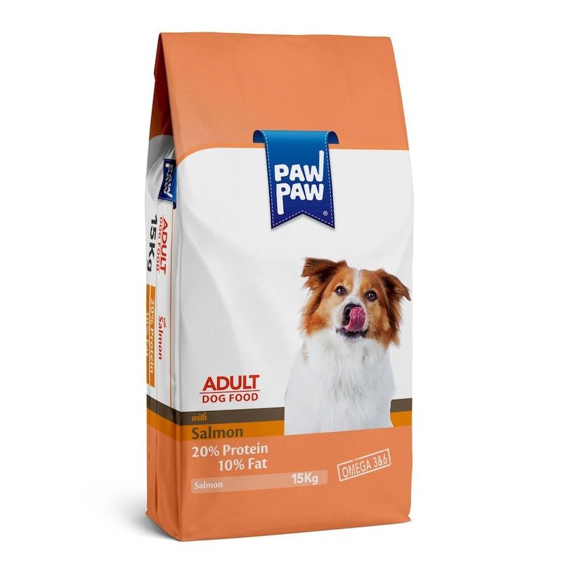 Pawpaw Adult Dog Food with Salmon полнорационный сухой корм для собак, с лососем - 15 кг