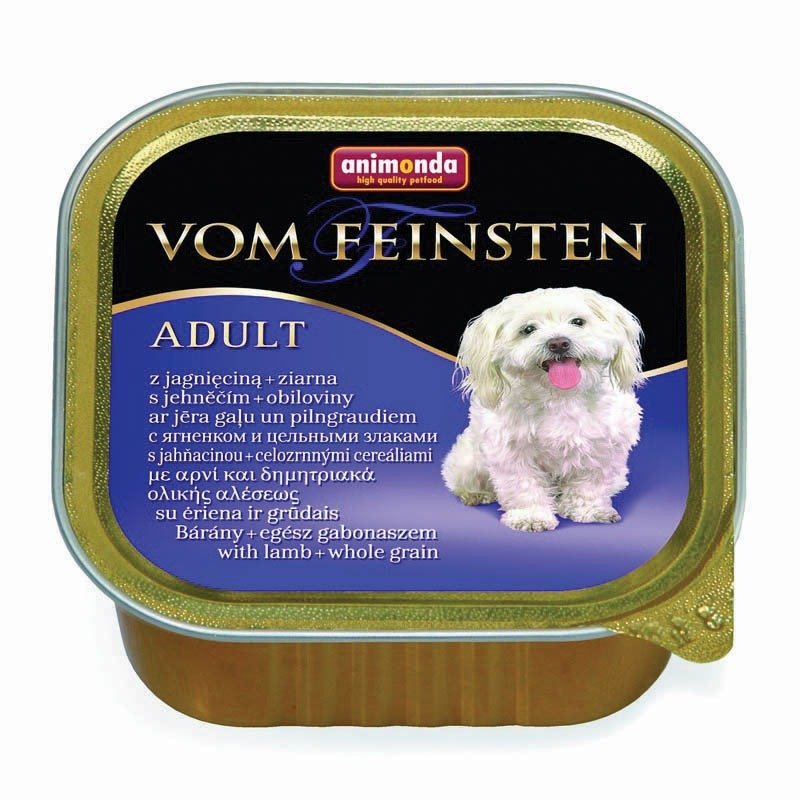 Animonda Animonda Vom Feinsten Adult / Анимонда Вомфейнштейн Эдалт для собак с ягненком и цельным злаками 150 гр х 22 шт.(консервы)