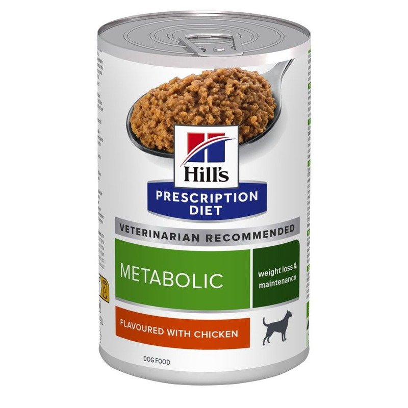 Hills Prescription Diet Metabolic диетический влажный корм для собак для коррекции веса, с курицей, в консервах - 370  г х 6 шт