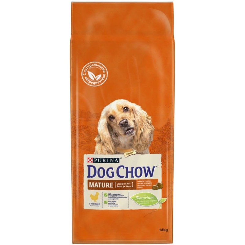 DOG CHOW Сухой корм Dog Chow Mature 7+ для пожилых собак (от 7 лет) всех пород, с курицей - 14 кг