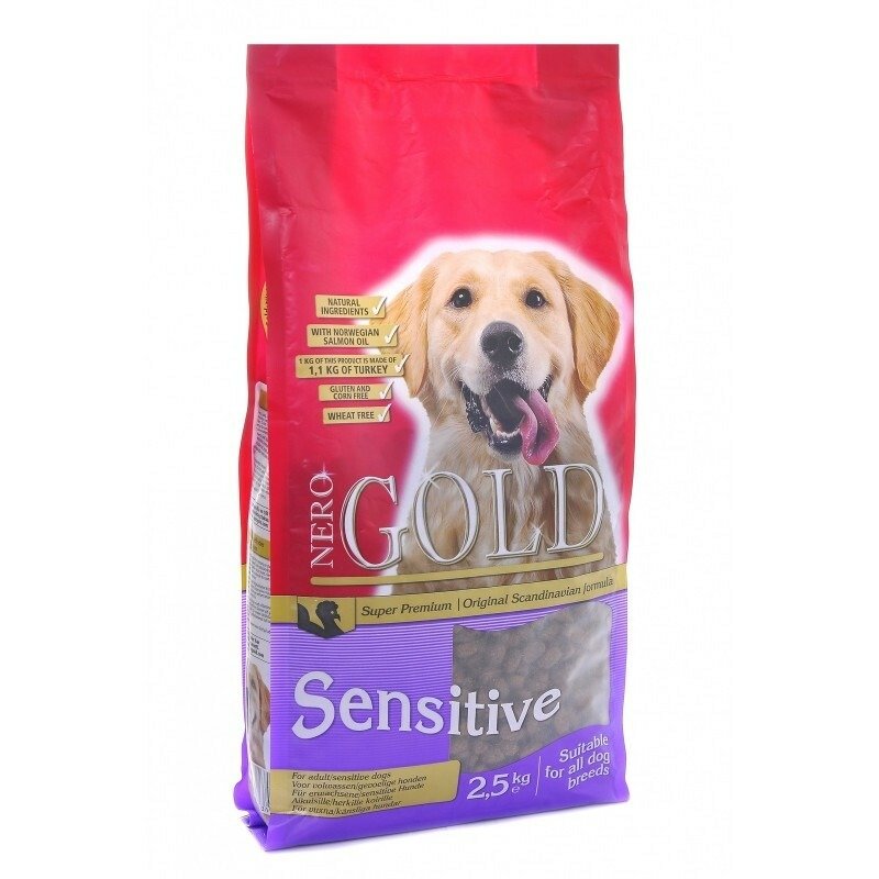 NERO GOLD Nero Gold Adult Dog Sensitive Turkey & Rice сухой корм для собак с чувствительным пищеварением, с индейкой и рисом