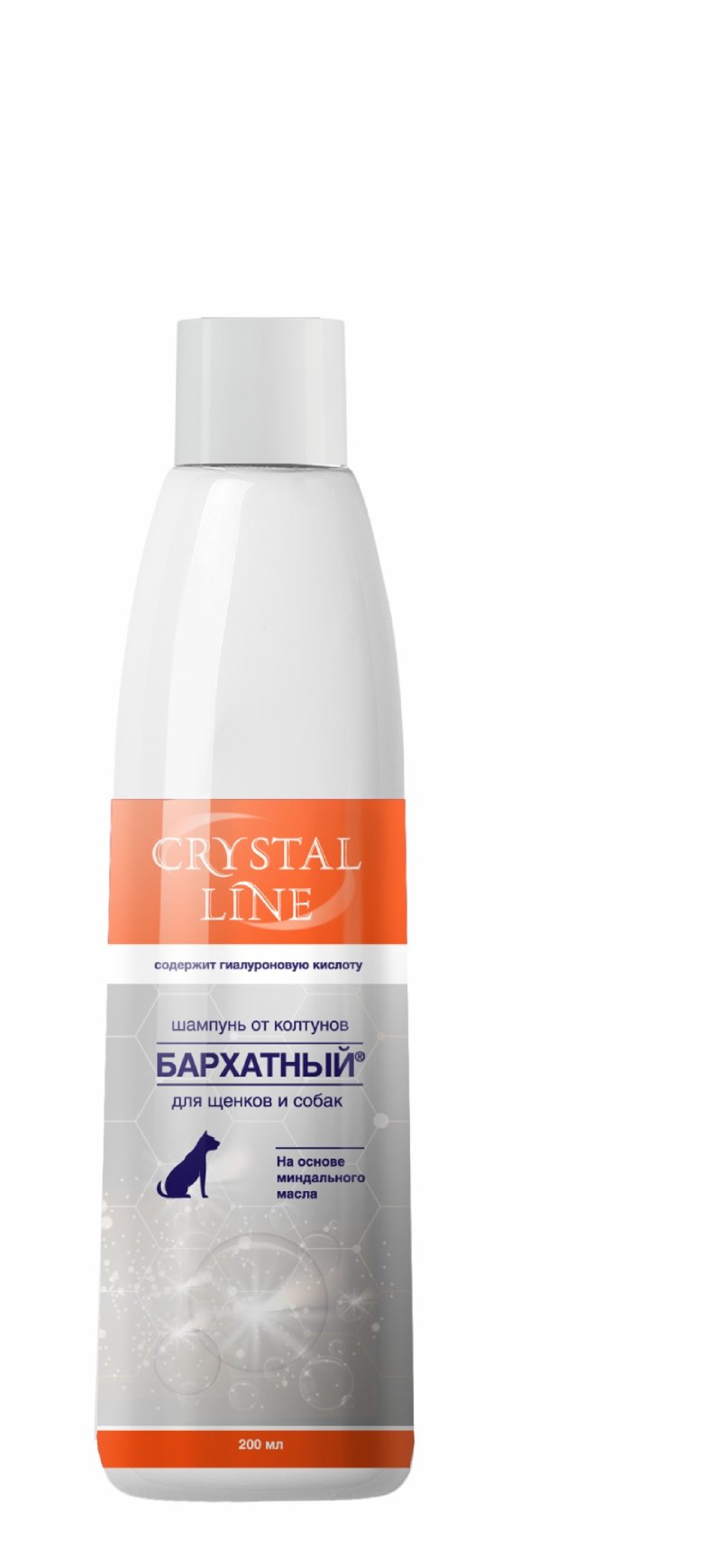 Apicenna Apicenna бархатный шампунь от колтунов для длинношерстных собак и щенков Crystal line (200  мл)