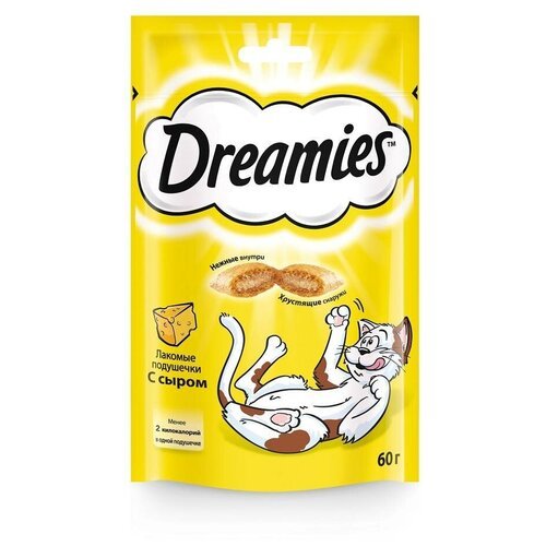 Dreamies Подушечки с сыром (0.06 кг) 6 шт/уп (3 упаковки)