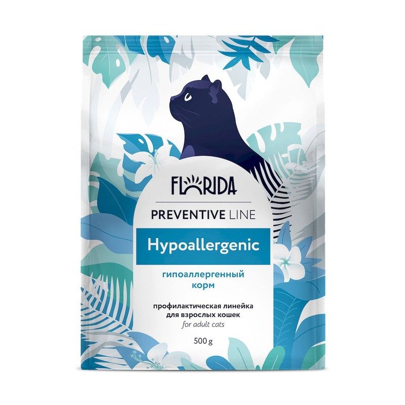 Florida Preventive Line Hypoallergenic сухой диетический корм для взрослых кошек при аллергии - 500 г