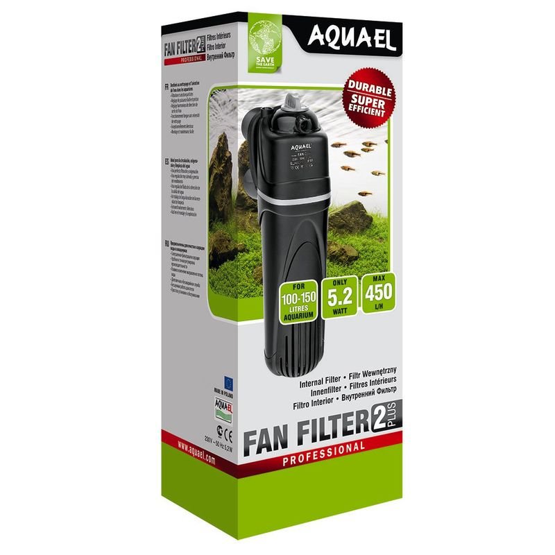 Внутренний фильтр AQUAEL FAN FILTER 2 plus для аквариума 100 - 150 л (450 л/ч, 5.2 Вт)