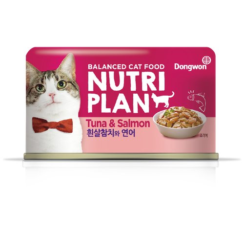 Влажный корм для кошек Nutri Plan Тунец с лососем в собственном соку 160 г (мини-филе)