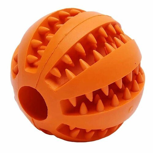 Игрушка для собак PerseiLine - Rich Breed, Мяч/Зубочистка/Кормушка, размер S, 4.4см, оранжевый, 1шт.