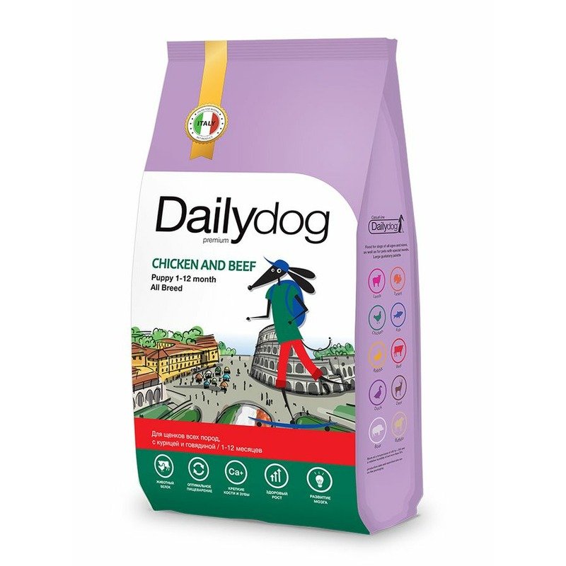 Dailydog Dailydog Casual Line сухой корм для щенков, с индейкой и говядиной - 12 кг