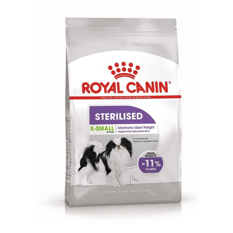 ROYAL CANIN Royal Canin X-Small Sterilised сухой корм для взрослых стерилизованных собак миниатюрных пород с 10 месяцев - 500 г