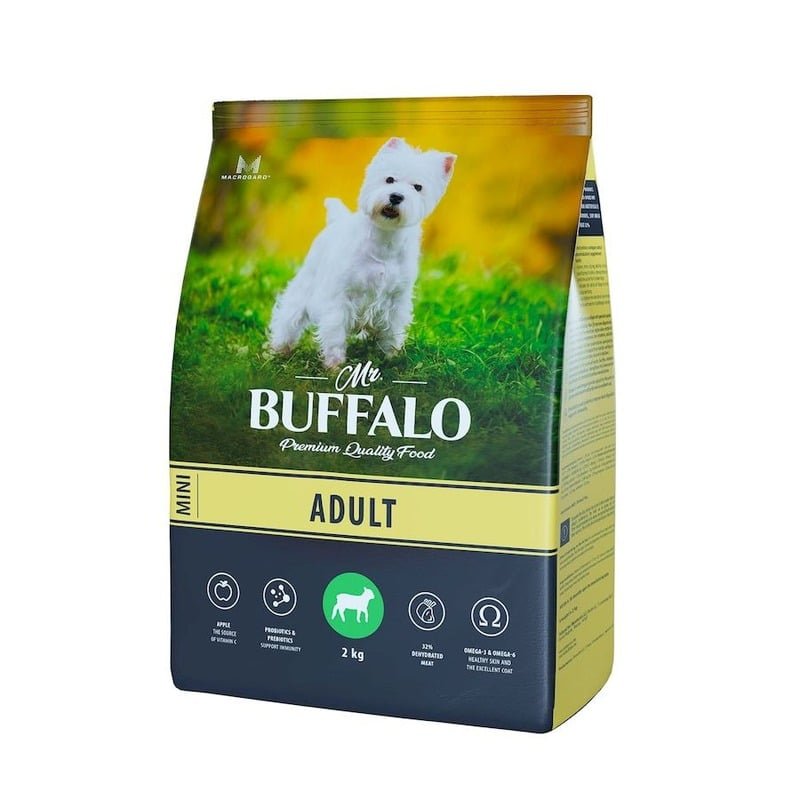 Mr.Buffalo Adult Mini полнорационный сухой корм для взрослых собак миниатюрных пород с ягненком - 2 кг