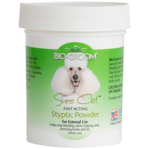 Bio-Groom Sure Clot кровоостанавливающая пудра для собак, кошек и птиц, 42 г