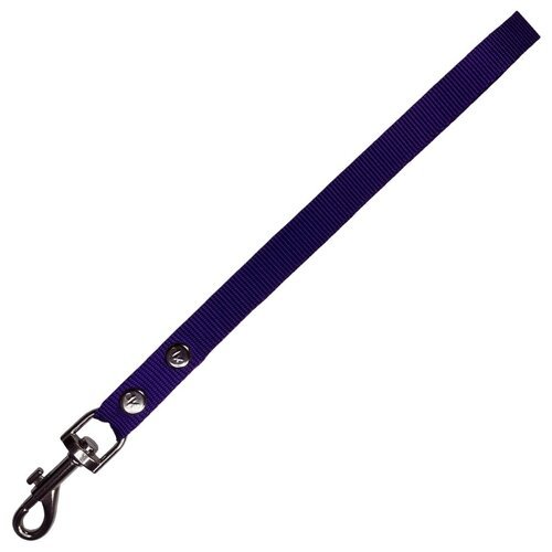 Поводок-водилка с большой ручкой для средних собак нейлоновый 40 см х 20 мм фиолетовый (до 35 кг)