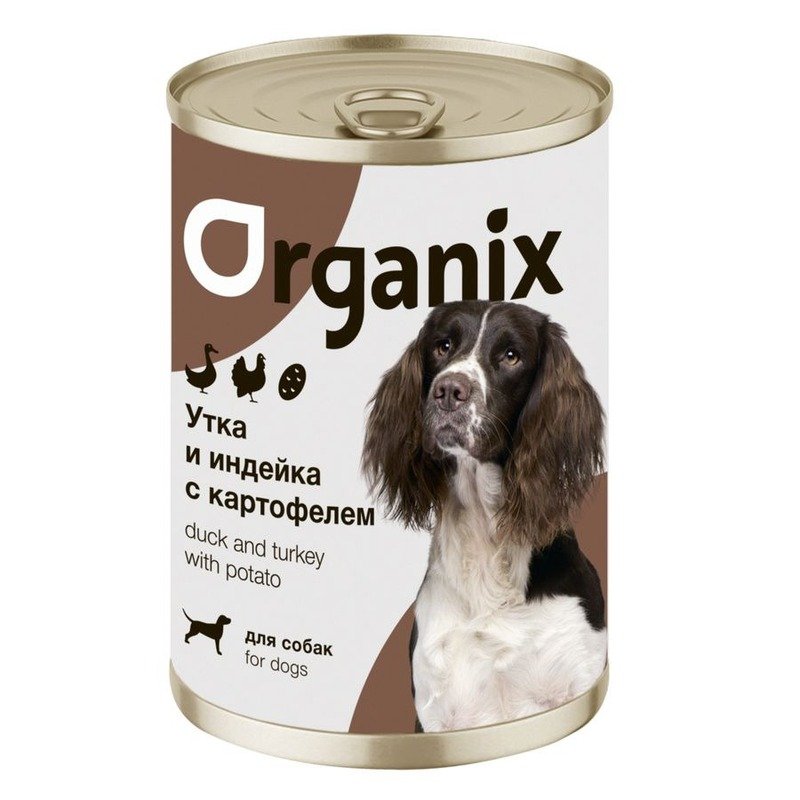 Organix влажный корм для собак, с уткой, индейкой, картофелем, в консервах - 400 г