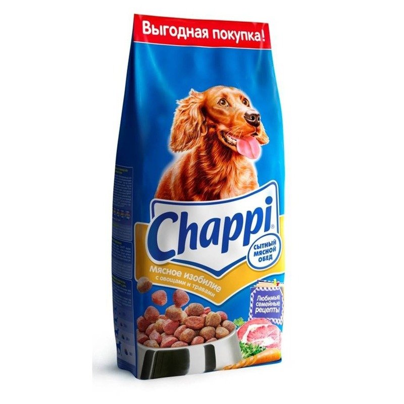 Chappi Chappi сухой корм с мясом, овощами и травами для взрослых собак - 15 кг