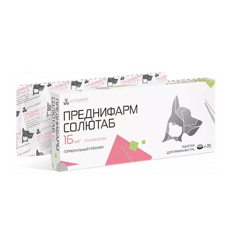 Таблетки NITA-FARM Преднифарм Солютаб, 20 г, 20шт. в уп., 1уп.