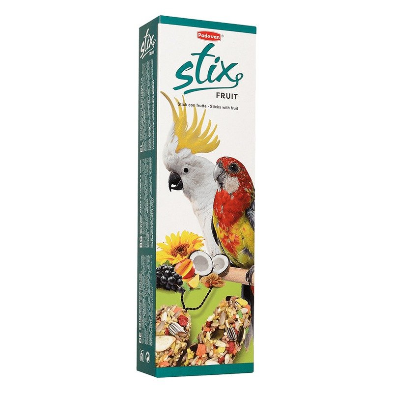 Лакомство палочки Padovan Stix parrots для крупных попугаев фруктовые - 150 г