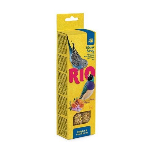 Рио Палочки для волнистых попугайчиков и экзотов с медом, 2х40 г, 0,08 кг, 37743