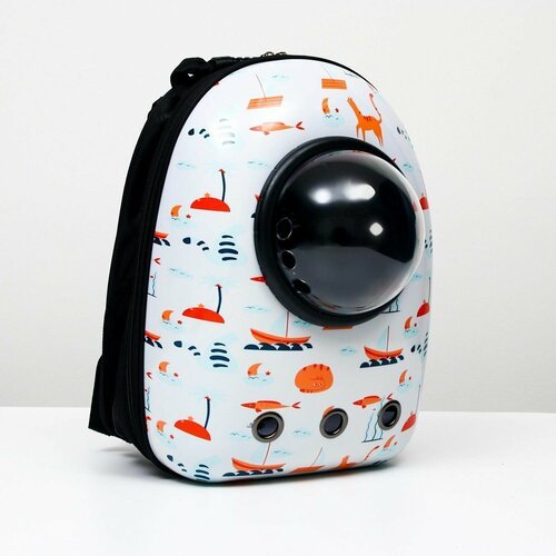 Рюкзак для переноски животных Пижон с окном для обзора Хочу на море!