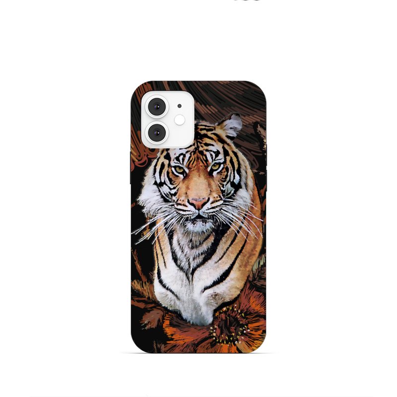 Printio Чехол для iPhone 12 Mini, объёмная печать Тигр.