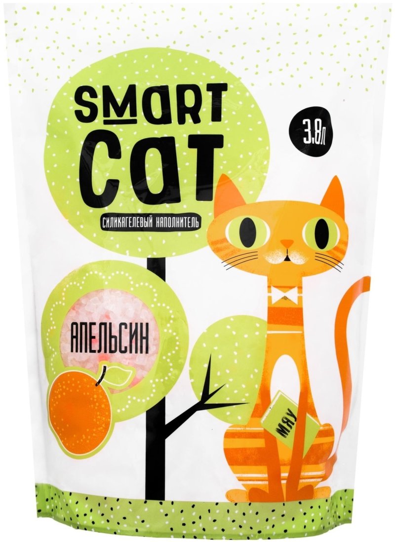 Smart Cat наполнитель Smart Cat наполнитель силикагелевый наполнитель с ароматом апельсина (3,32 кг)