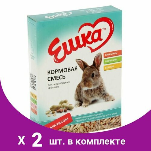 Кормовая смесь Ешка для декоративных кроликов, с арахисом, 450 г (2 шт)