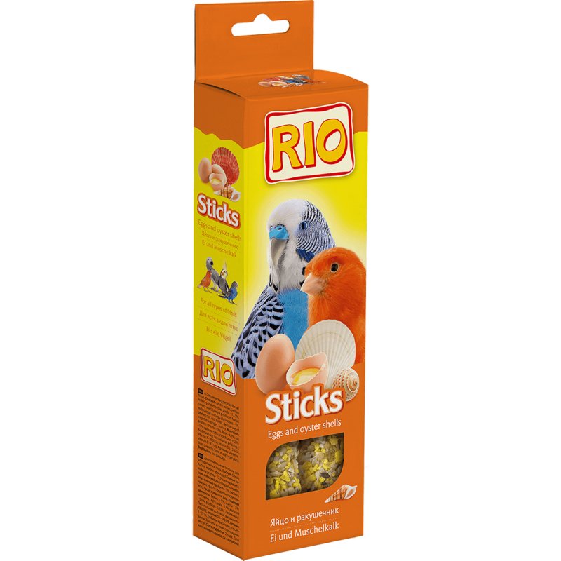 Лакомство RIO Sticks для всех видов птиц с яйцом и ракушечником 80