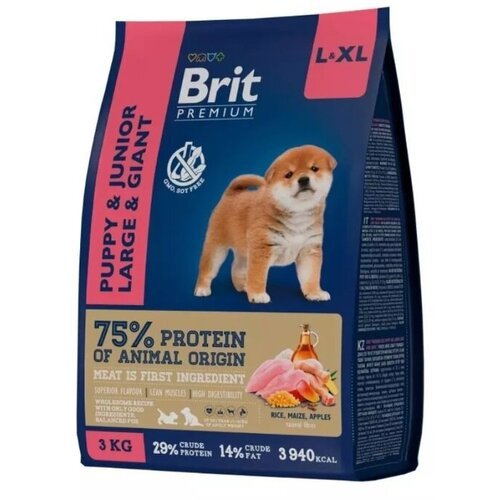 Brit Premium Dog 2шт по 3кг курица сухой для щенков крупных пород