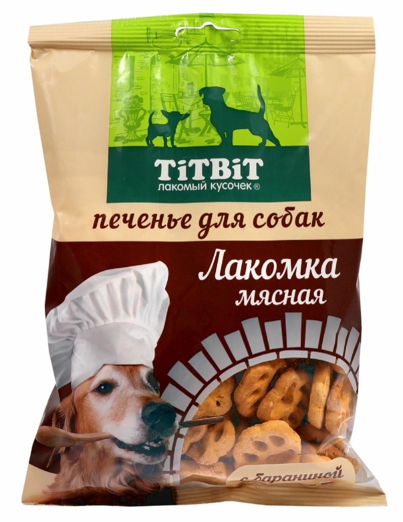 TiTBiT TiTBiT печенье Лакомка мясная с бараниной для собак (200 г)