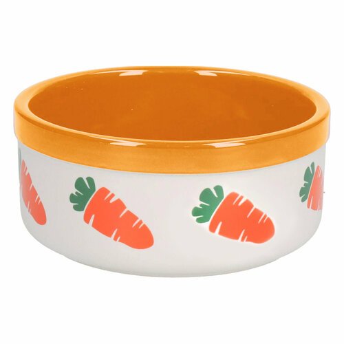 Миска для грызунов керамическая ROSEWOOD 'Морковка', оранжевая, 12.5см