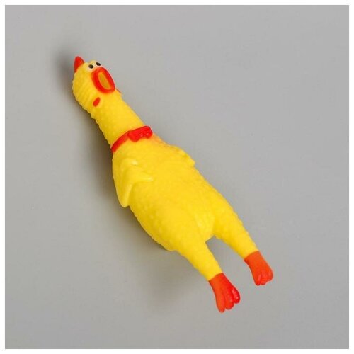 Игрушка пищалка «Курица», 16 см, в лапах(В наборе1шт.)