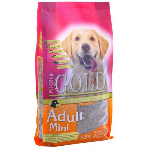 Сухой корм для собак Nero Gold Adult Mini 1 уп. х 1 шт. х 2.5 кг (для мелких и карликовых пород)