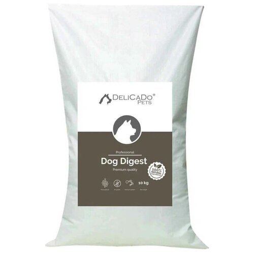 DeliCaDo Dog digest сухой корм для собак всех пород с чувствительным пищеварением, с мясом ягнёнка, птицы и рыбы 10кг.