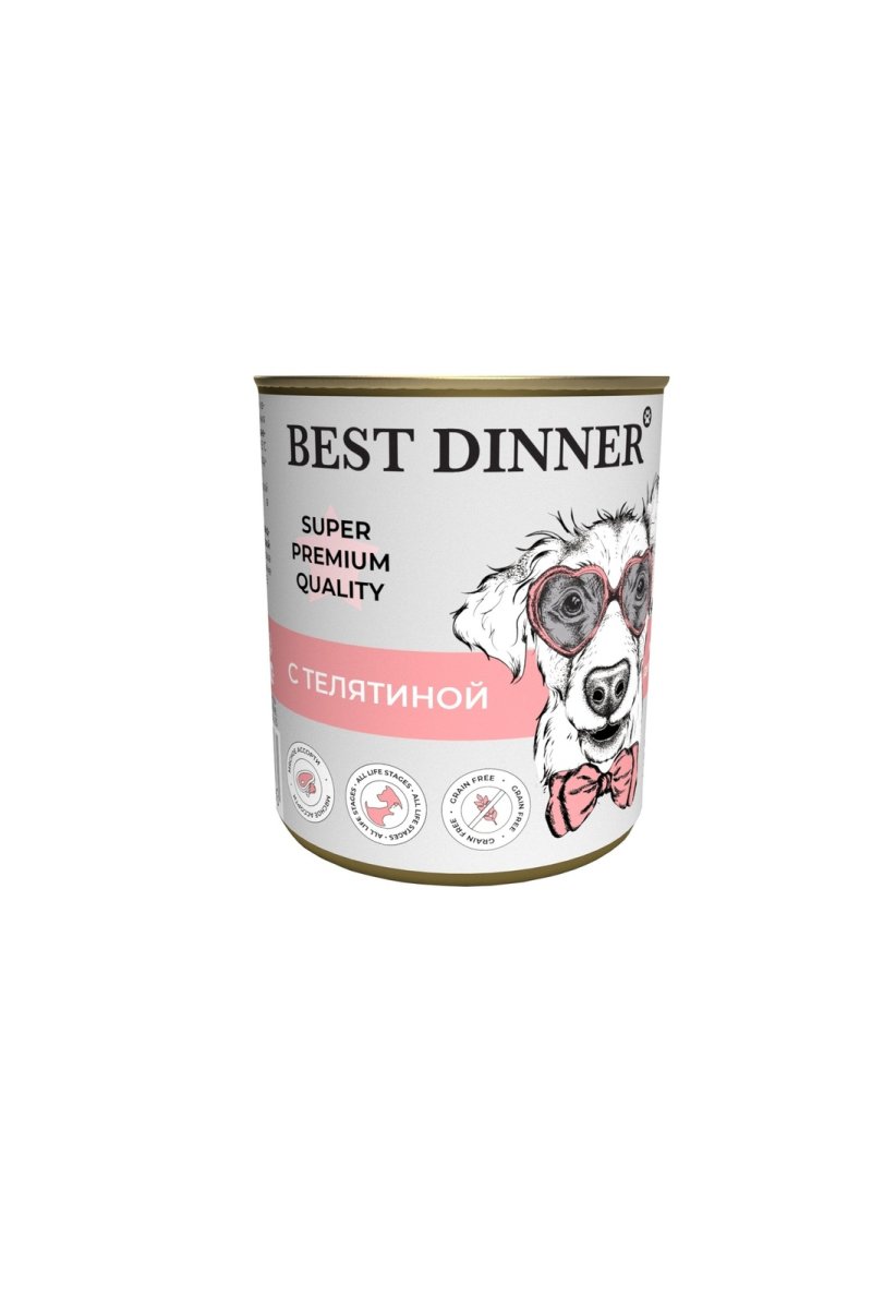 Best Dinner Best Dinner консервы для щенков Super Premium 'С телятиной' (340 г)