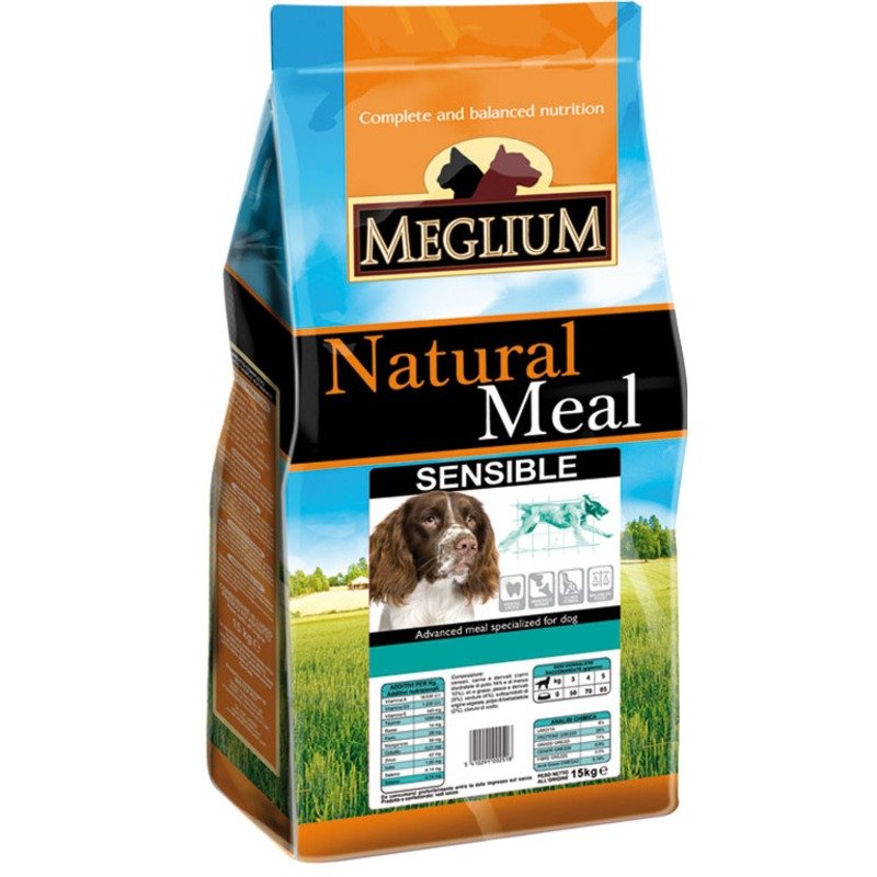 Сухой корм Meglium Sensible для взрослых собак с чувствительным пищеварением с ягненком и рисом
