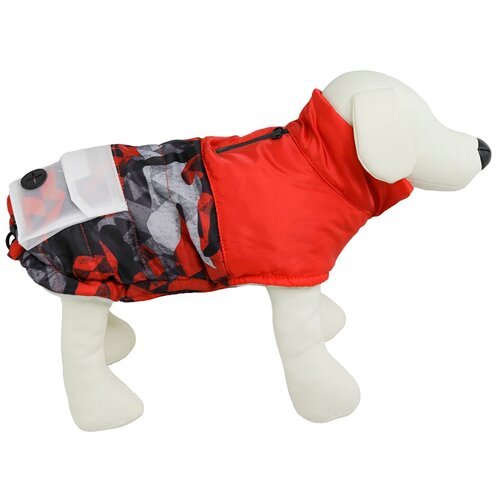Жилетка для собак, одежда для собак 'Не Один Дома' Red, красный, M, длина спинки - 35 см