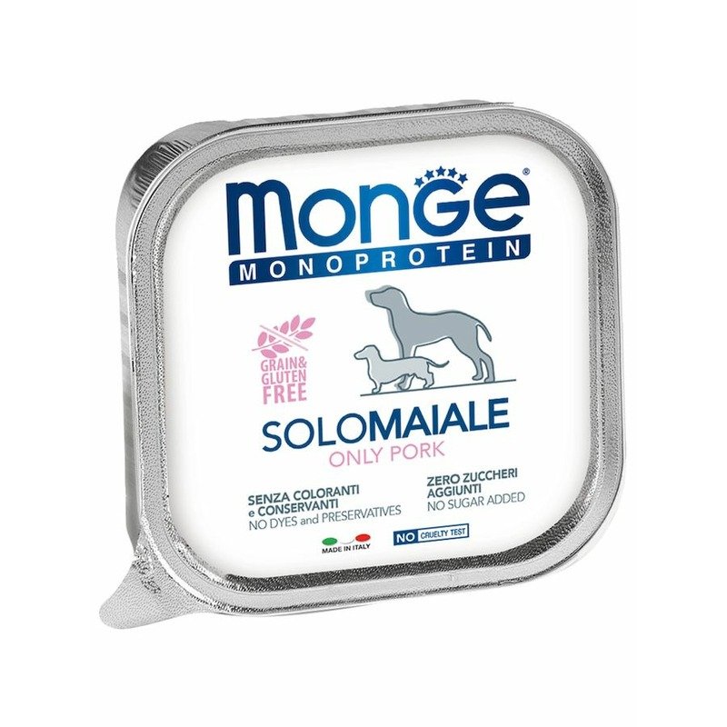Monge Monge Dog Monoprotein Solo паштет для собак из свинины 150г х 24 шт
