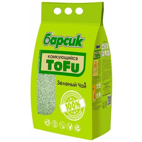 Барсик Комкующийся наполнитель TOFU Зелёный Чай 4,54 л 2,3 кг 57917 (2 шт)