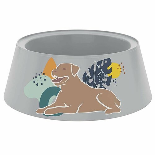 Миска для собак Zoo Plast - Dogs, цвет серый, 1.2 л, 1 шт.