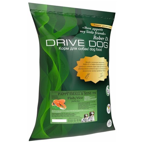 Drive Dog PAPPY SMALL & MIni Рыба с рисом 10кг Корм для щенков мелких и карликовых пород