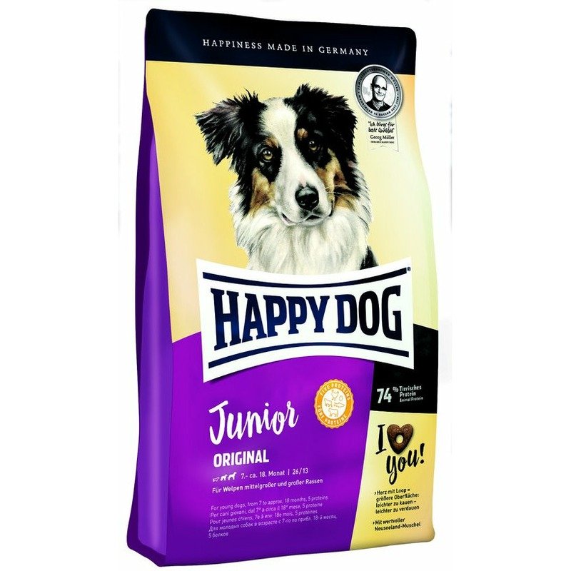 HAPPY DOG Happy Dog Junior Original для щенков от 7 до 18 месяцев - 1 кг