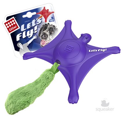 GiGwi GiGwi игрушка 'Белка-летяга' с пищалкой, фиолетовая, резина/плюш (319 г)