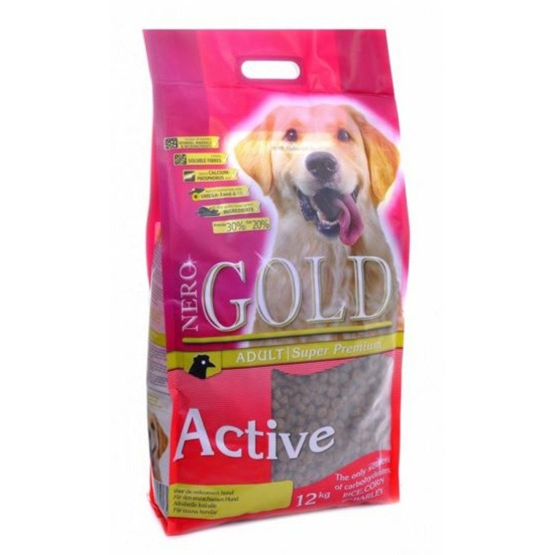NERO GOLD Nero Gold Adult Active сухой корм для собак с высокой активностью, с курицей и рисом - 12 кг