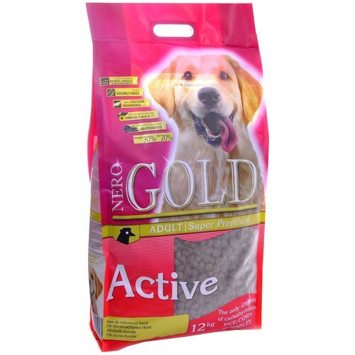 Сухой корм для собак Nero Gold для активных животных 1 уп. х 1 шт. х 12 кг