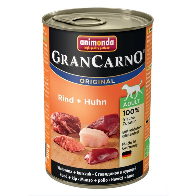 Animonda Gran Carno Original Adult влажный корм для собак, фарш из говядины и курицы, в консервах - 400 г