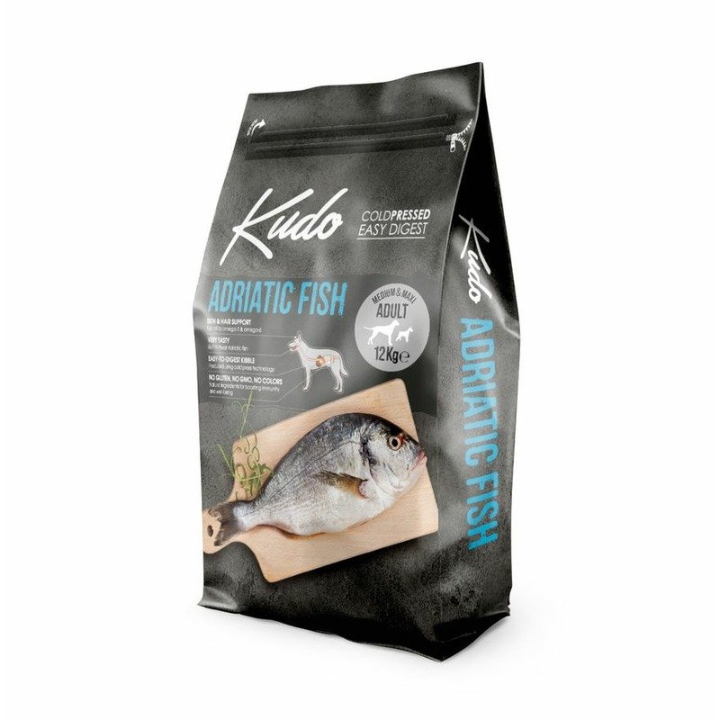 Kudo Kudo Adriatic Fish Medium & Maxi Adult сухой корм для взрослых собак средних и крупных пород с чувствительным пищеварением, с рыбой